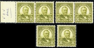 560, Mint NH 8¢ GROUP OF SIX Grant CV $480.00 * Stuart Katz