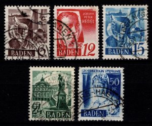 Germany [French Zone] Baden 1948 Value in ‘PF’, Part Set [Used]