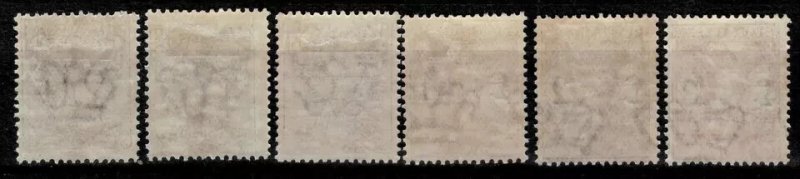 Italy 1924 ☀ Vaglia Signs, Complete Series No. 1/6 ☀ MLH