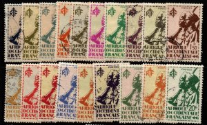 FRENCH WEST AFRICA SG4/22 1945 SOLDIERS FINE USED