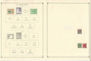 St Kitts Stamp Collection on 14 Scott & Harris Pages, JFZ