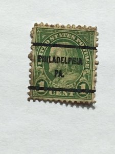 USA–1923 –Single “Famous Person” City Pre-Cancel Stamp–SC# 552 - Used