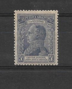 ARGENTINA 1920 GRAL URQUIZA MILITARY HISTORY MINT NH SC 283 MI 245 BLUE 5C