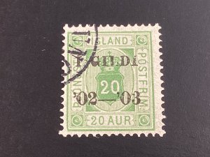 Iceland #O29 used 1902