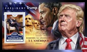 TOGO - 2016 - President Donald Trump - Perf Souv Sheet - MNH
