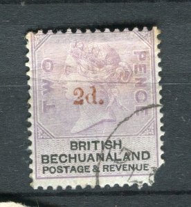 BECHUANALAND; 1890s early classic QV surcharged issue used 2/2d. value