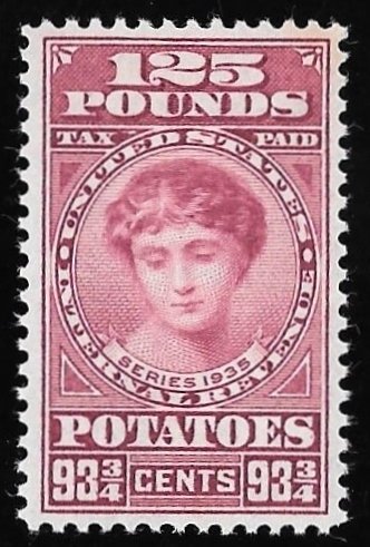 RI11 93 3/4 cents (1935) Silver Potato Tax Stamp Mint OG NH XF