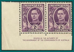 Australia 1948 King George VI, 2d Imprint pair MNH #225,SG230