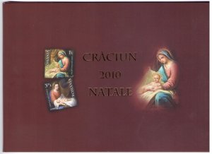 2010 Romania Folder Natale Craciun 2 Bf Issue Joint Issue With Vatican Join