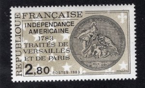 France 1983 2.80fr Treaties, Scott 1899 MNH, value = $1.40