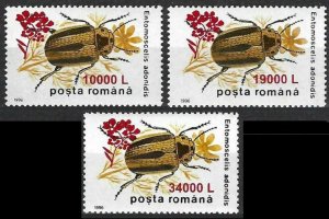 2000 Romania 5496-5498 Overprint # 5189 10,00 €