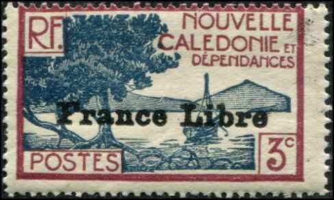 New Caledonia SC# 219 Bay of Paletuviers Point o/p France Liber 3c MNH