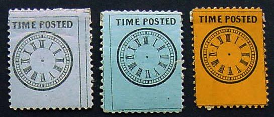 USA, Hussey's Post \Time Posted\ reprints in 3 colors