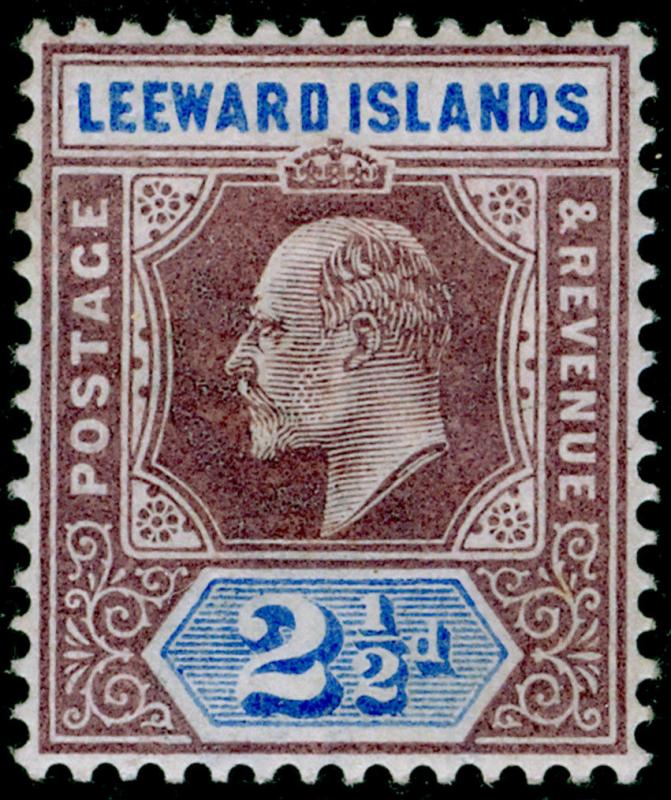 LEEWARD ISLANDS SG23, 2½d dull purple & ultramarine, M MINT.