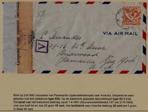Suriname/USA censored cover 2.9.42