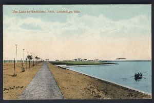 CANADA POSTAL HISTORY - LETHBRIDGE ALBERTA - Lake by Exhibition Park POSTCARD