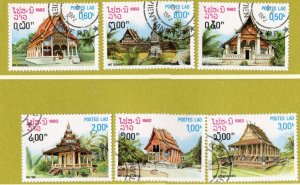 Thematic stamps LAOS 1982 PAGODAS 6v used