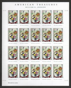 MALACK 4653 Forever William H. Johnson Full Sheet, VF OG NH sheet4653