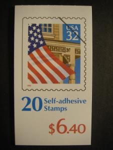 BK228, Scott 2921a, 32c Flag over Porch, #77777, Complete MNH Beauty