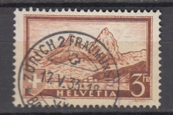 J38714, 1931 switzerland used #209 mountain