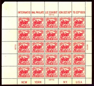 U.S. #630 MINT SHEET OG NH