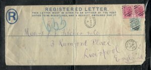 GOLD COAST COVER (PP0509B) 1895 QV RLE( PART CUT OUT) +1DX2+1/2D QITTAH TO UK 