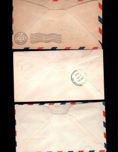 US 3 used first flight  covers