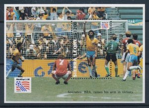 [106974] Sierra Leone 1993 World Cup football soccer USA Socrates Sheet MNH