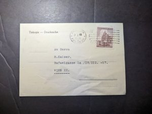 1945 Germany Bohemia and Moravia Postcard Cover Prague to Vienna XX Austria