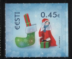 Estonia 2013 MNH Sc 744 45c Stocking, Girl with gift Christmas