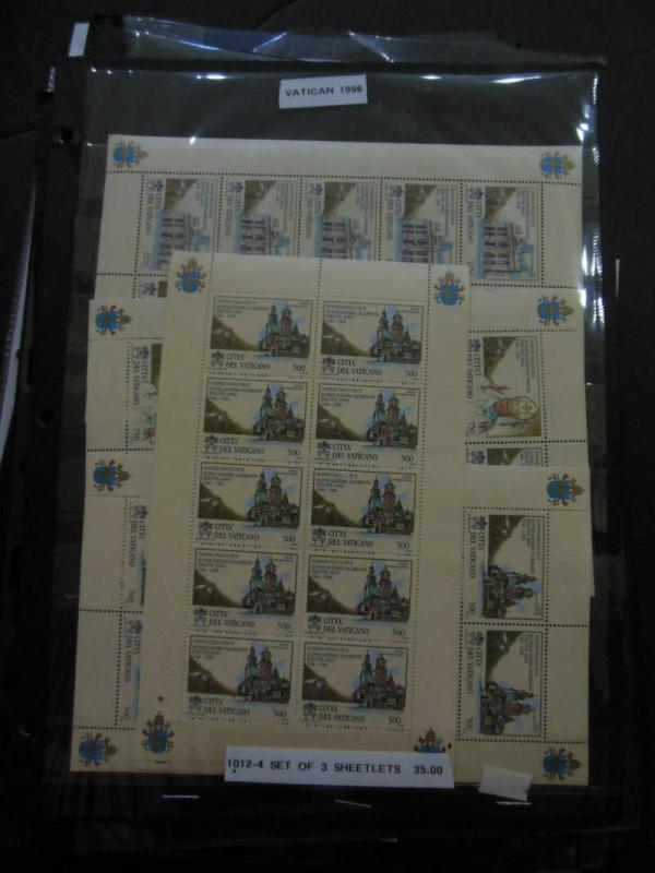 VATICAN : Beautiful collection of S/S, Shtlets & Bklets. All VF MNH. Cat $2,446.