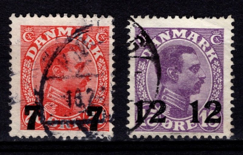 Denmark 1926-27 Christian X Definitive Optd. Surch. [Used]