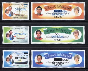 Nevis O23-28 MNH, 3rd. OFFICIAL Set from 1983.