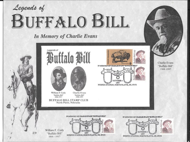 Just Fun Cover #2177 In Memory of Charlie Evans (Buffalo Bill) (my109)