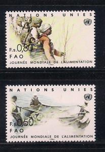 UN Geneva Sc#122 123 World Food Program MNH