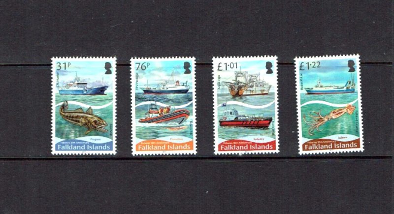 Falkland Islands: 2017, 30th Anniversary Falkland Islands Fishery  MNH set