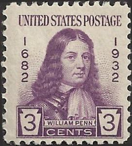 # 724 Mint Never Hinged Violet William Penn