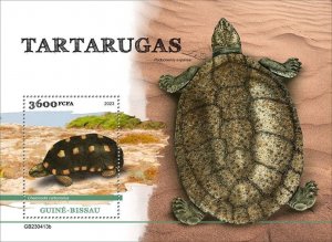 GUINEA BISSAU - 2023 - Tortoises & Turtles - Perf Souv Sheet - Mint Never Hinged