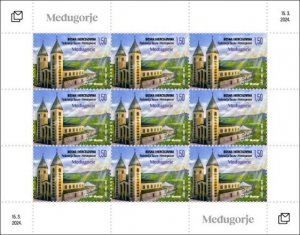 Bosnia and Herzegovina Mostar 2024 MNH Stamps Mini Sheet Medjugorje Church