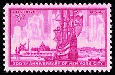 SCOTT # 1027 NEW YORK CITY ANNIVERSARY SINGLE GEM  MINT NEVER HINGED  !!