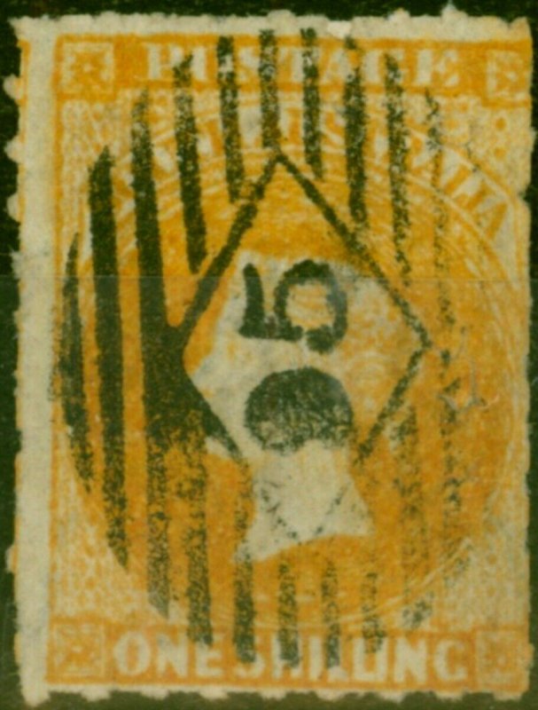 South Australia 1861 1s Yellow SG38 Good Used