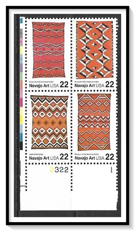 US Plate Block #2235-2238 Navajo Art MNH