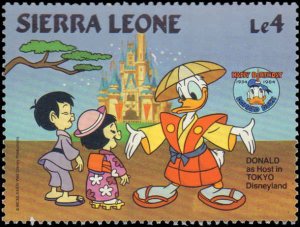 Sierre Leone #657-664, Complete Set(9), 1984, Disney, Never Hinged