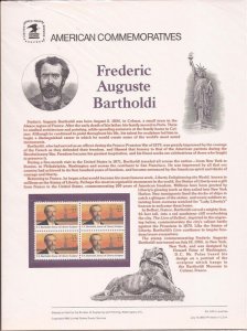 US Commemorative Stamp Panel - 1985 Frederic Bartholdi #2147, CP245