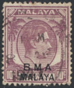 Straits Settlements  OPT BMA Malaya  SC# 262  Used Die I  see colour details ...