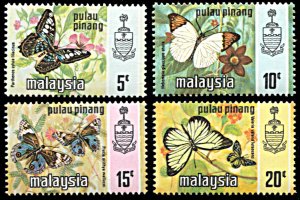 Penang Malaysia 76a-80a, MNH, Photogravure Butterflies