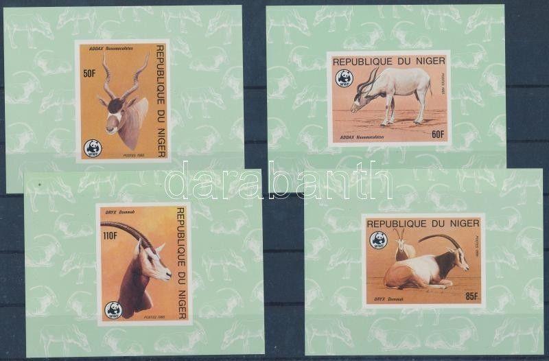 Niger stamp WWF Antelope set imperforated blockform 1985 MNH Imperf WS186997