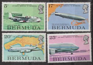 Bermuda # 318-321 Aircraft  - Airmail Service (4)  Mint NH