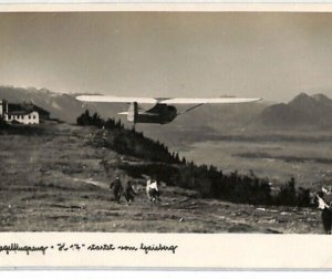 AUSTRIA Aviation RP Postcard GLIDER *H17* Gaisberg 50gr Cachet {ex Slater}PG63