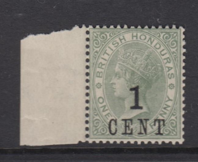 British Honduras-Scott 47 -QV Overprint-1892 -MNH - 1c on a 1c Stamp